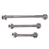 Vive Health - Textured Metal Grab Bar, 24” Stainless Steel, Brushed Nickel
