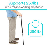 Vive Health - Carbon Fiber Cane, Ultralight, Adjustable Height 29”-37.5", Weight Capacity 250 lbs