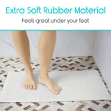 Vive Health - Bathtub Floor Mat, 28" x 16", Suction Cups, Non-Slip, Machine Washable