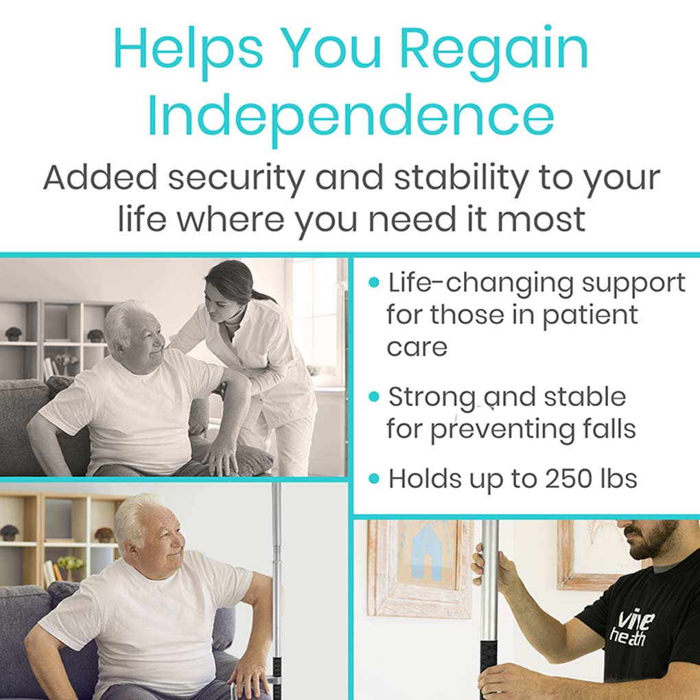 Vive Health -  Floor to Ceiling Grab Bar
