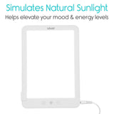 Vive Health - Sun Lamp, LED UV-Free, 3 Intensities, 10,000 Lux, Dimmer