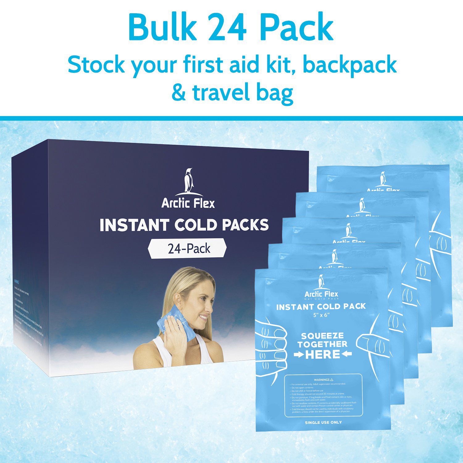 Vive Health - Instant Cold Packs, Single-Use, 24 Pack