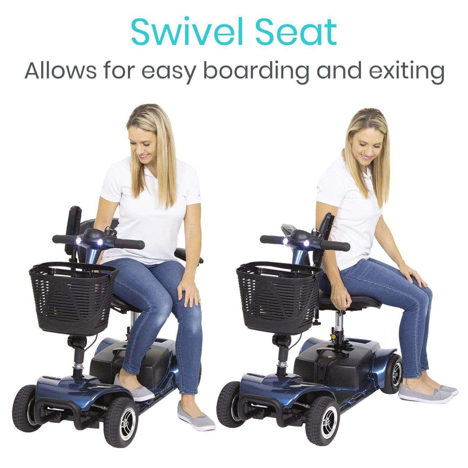 Vive Mobility - Long Range 4 Wheel Mobility Scooter, 265lb Capacity