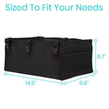 Vive Health - Rollator Seat Bag, Rigid Base, Mesh Pockets, Fits Standard and Bariatric Rollators