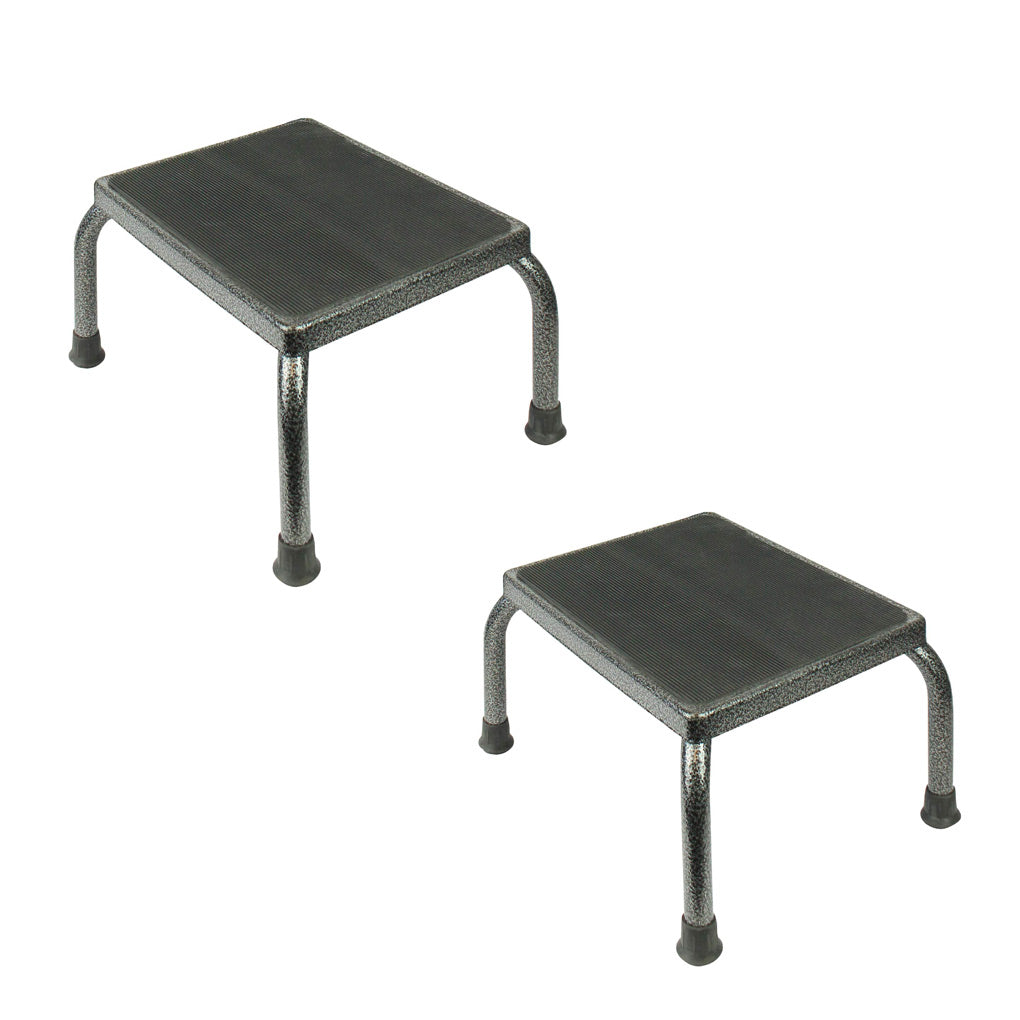 Vive Health -  9” Steel Step Stool, Supports up to 300 lbs, Black(Pack of 2)