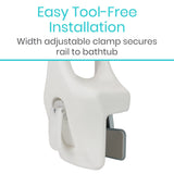 Vive Health - 14.5" Bathtub Rail, Non marking, Tool-Free