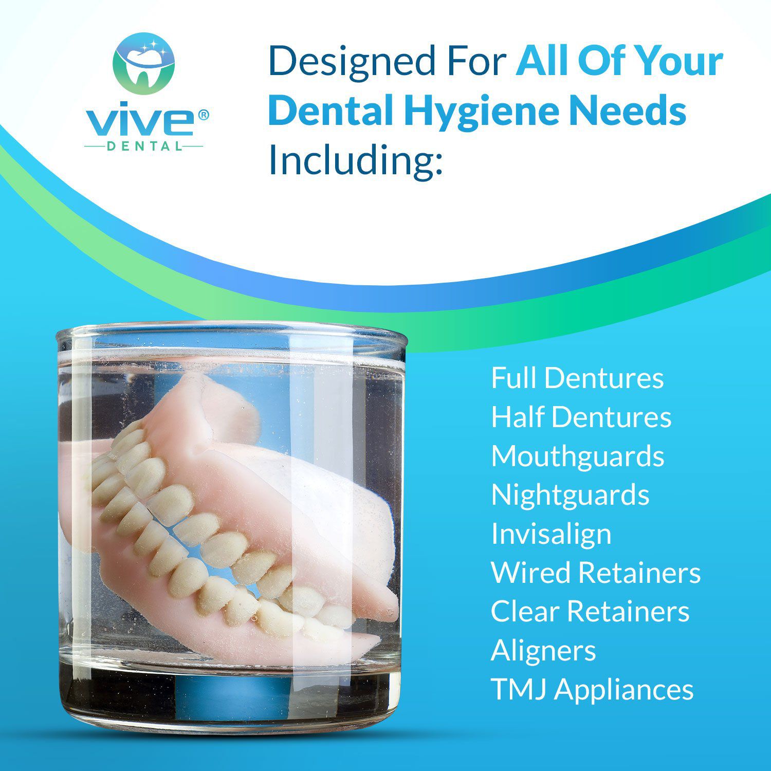 Vive Health - Denture Cleaning Tablets, 90ct, Individually Wrapped
