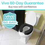 Vive Health - 2" Soft Toilet Seat Cushion Black