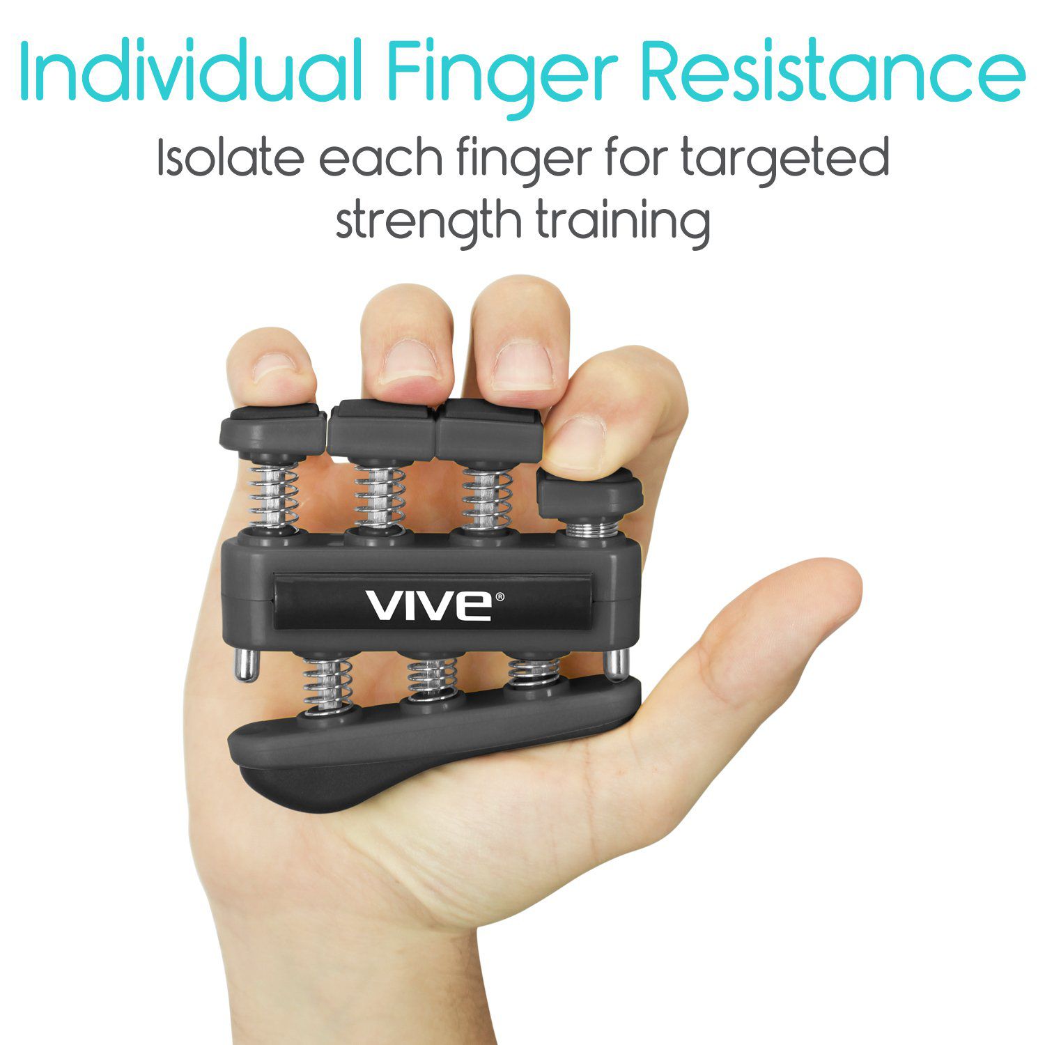 Vive Health - 3.5", Pack of 3, Finger Exercisers, 3 Resistance Levels, Quiet