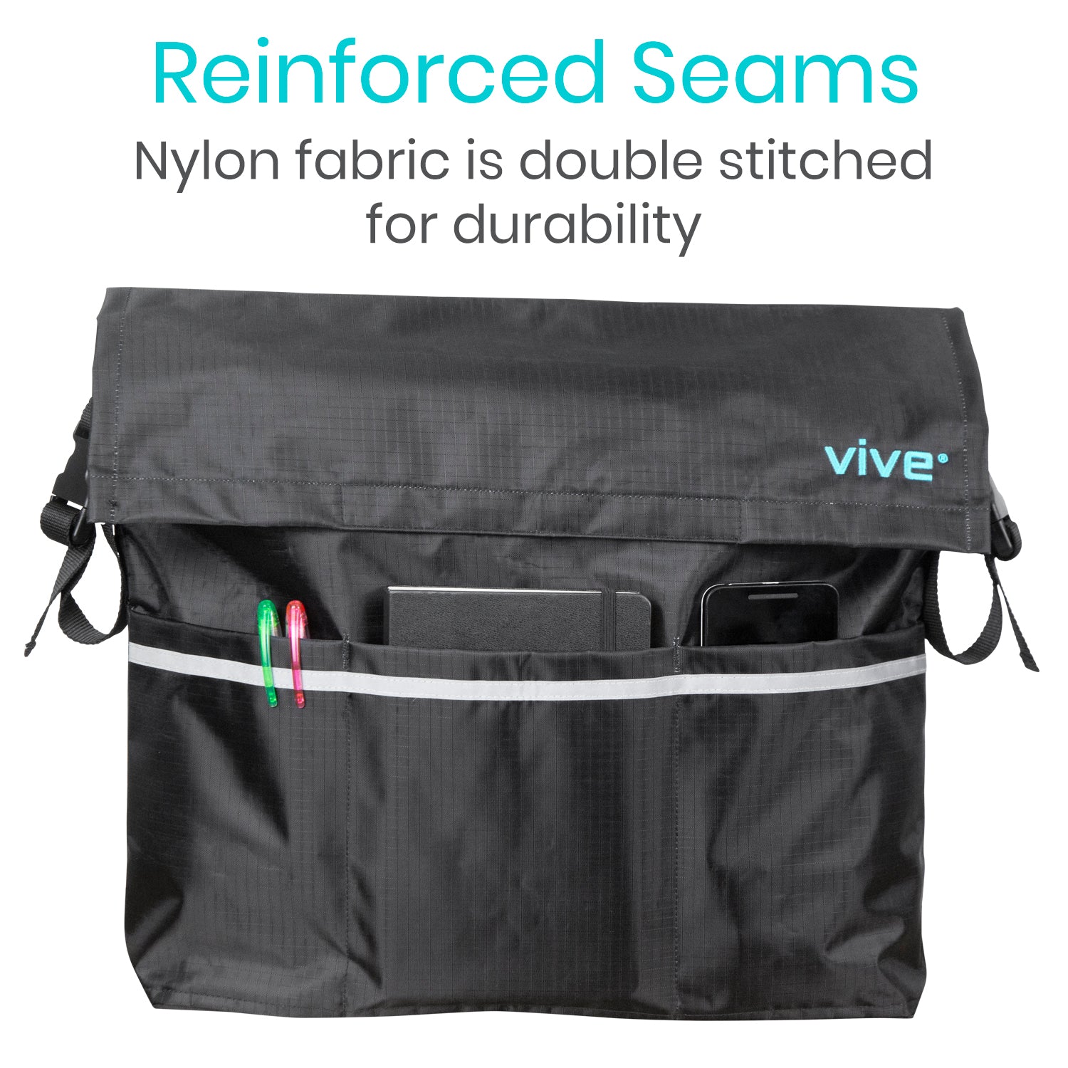 Vive Health - Waterproof Wheelchair Bag w/ Buckled Strap