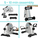 Vive Health - Pedal Exerciser with LCD, 12.5” Height, 4" Pedals, Chair Strap, App