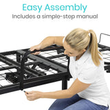 Vive Health - Electric Bed Frame, Dual Motors, Wireless Remote, USB Ports, Twin