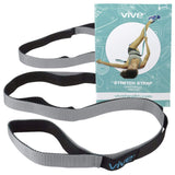 Vive Health - Stretch Strap, 75" with 10 Loops, Nylon Material, Includes Guide and Carry Pouch, Teal