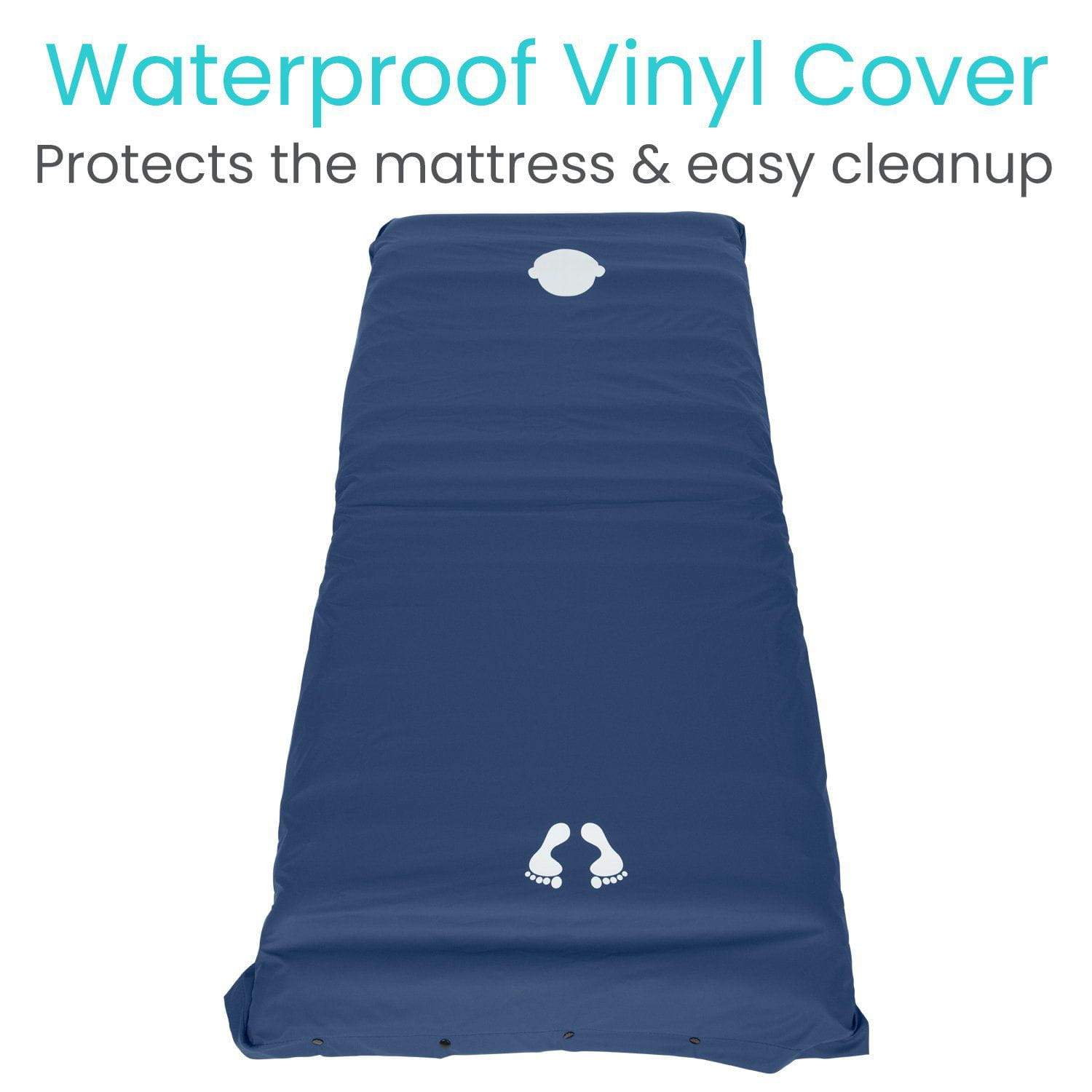 Vive Health - 5" Alternating Pressure Mattress, Pressure Pump, Twin, Waterproof Cover