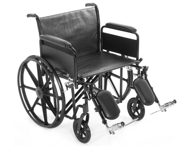 Proactive Medical | Titus Heavy Duty Wheelchair w/ Removable Desk Arms w/ Elevating Leg Rests |  WCKDAELR