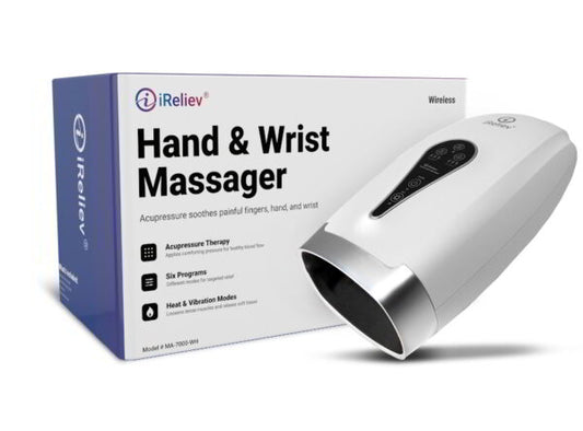 iReliev Hand & Wrist Massager | MA-7000-WH